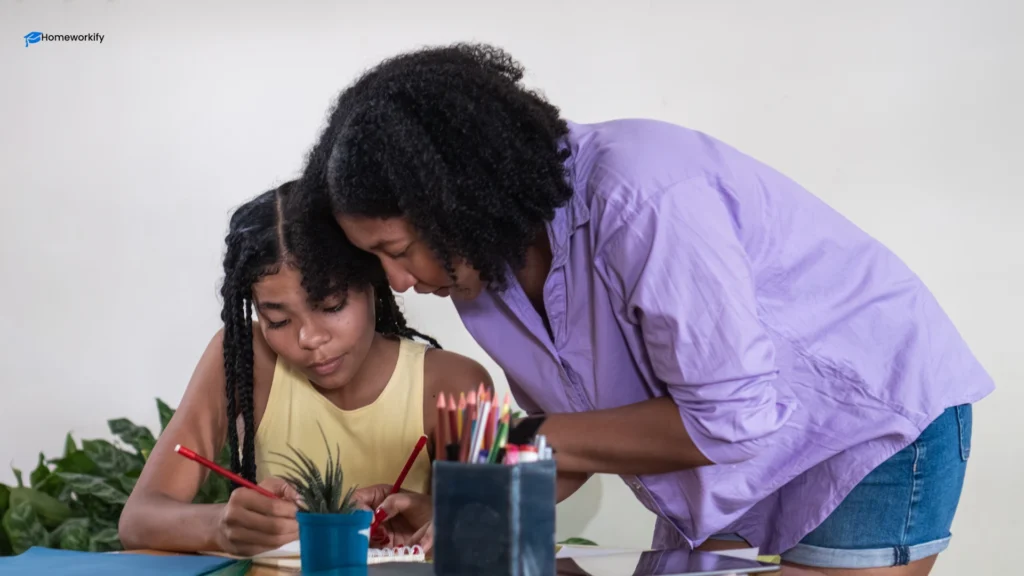 Mother Help in Homework of their Daughter