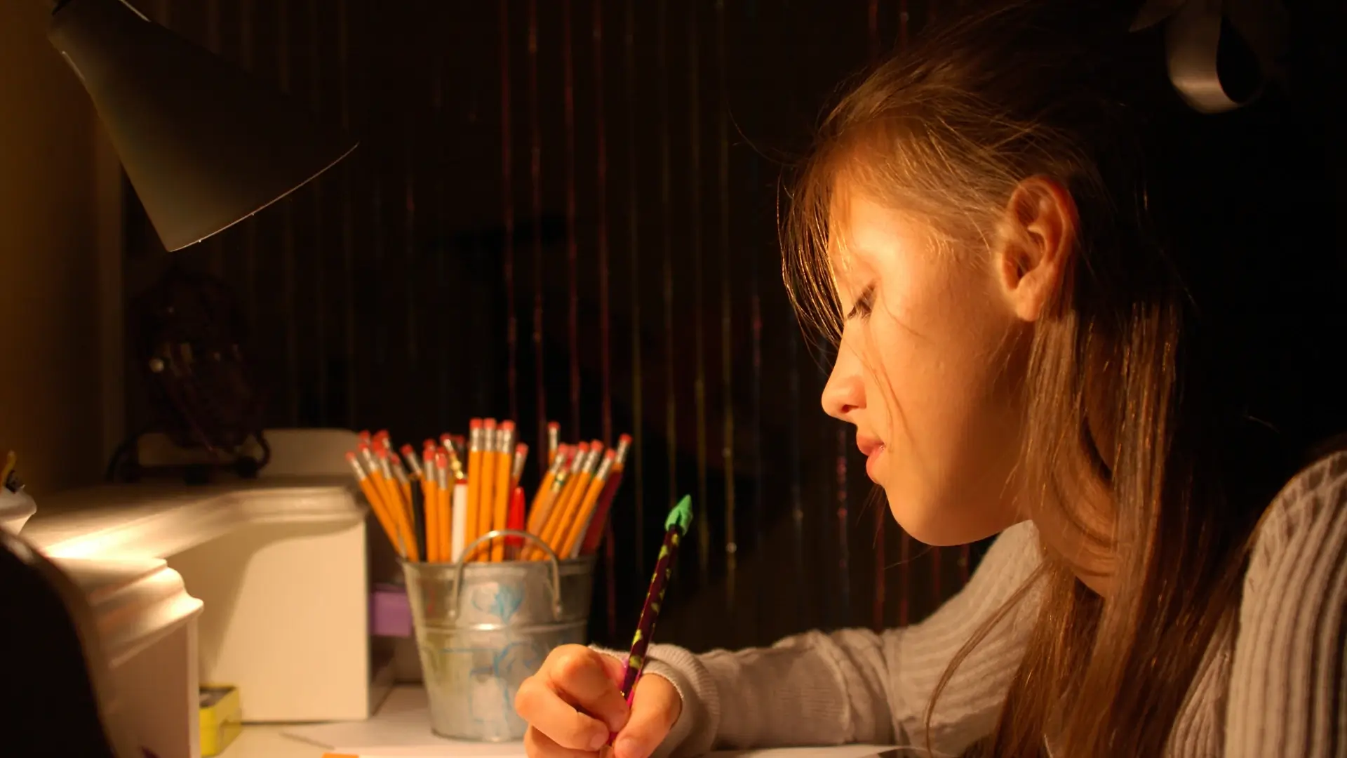 Students Search AI Homework Helper at Night